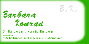 barbara konrad business card