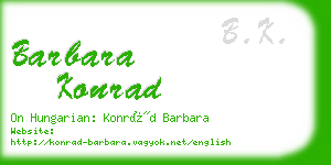 barbara konrad business card